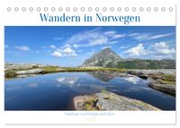 Wandern in Norwegen - Einklang von Gebirge und Meer (Tischkalender 2027 DIN A5 quer), CALVENDO Monatskalender