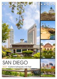 SAN DIEGO Küstenmetropole mit Flair (Tischkalender 2027 DIN A5 hoch), CALVENDO Monatskalender