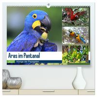 Aras im Pantanal (hochwertiger Premium Wandkalender 2027 DIN A2 quer), Kunstdruck in Hochglanz