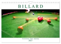 Billard. Konzentration - Sport - Spannung (Wandkalender 2027 DIN A4 quer), CALVENDO Monatskalender