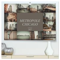 Metropole Chicago (hochwertiger Premium Wandkalender 2027 DIN A2 quer), Kunstdruck in Hochglanz