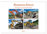 Baumaschinen - Maschinen auf der Baustelle (Wandkalender 2027 DIN A3 quer), CALVENDO Monatskalender