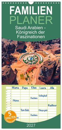 Familienplaner 2027 - Saudi Arabien - Königreich der Faszinationen mit 5 Spalten (Wandkalender, 21 x 45 cm) CALVENDO