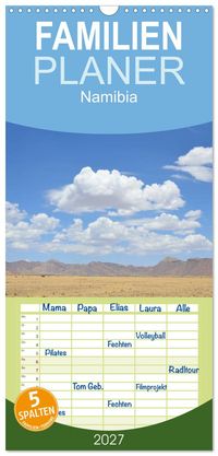Familienplaner 2027 - Namibia mit 5 Spalten (Wandkalender, 21 x 45 cm) CALVENDO