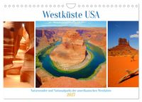 Naturwunder und Nationalparks der amerikanischen Westküste (Wandkalender 2027 DIN A4 quer), CALVENDO Monatskalender