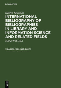 Henryk Sawoniak: International Bibliography of Bibliographies in... / 1979-1990