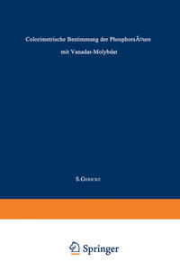 Colorimetrische Bestimmung der Phosphorsäure mit Vanadat-Molybdat