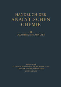 Elemente der dritten Hauptgruppe Teil II und der dritten Nebengruppe