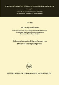 Strömungstechnische Untersuchungen von Staubniederschlagsmeßgeräten