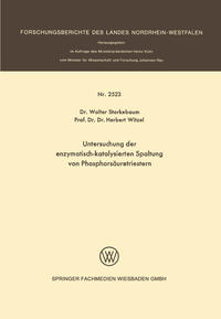 Untersuchung der enzymatisch-katalysierten Spaltung von Phosphorsäuretriestern