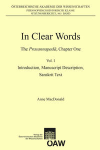 In Clear Words The Prasannapada, Chapter One