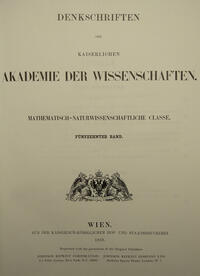 Denkschriften der mathematisch-naturwissenschaftlichen Classe, Volume XV, 1858