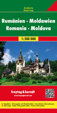 Rumänien - Moldawien, Straßenkarte 1:500.000, freytag & berndt