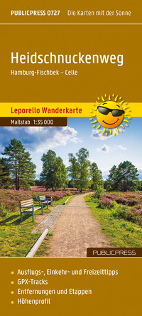 Publicpress Leporello Wanderkarte Heidschnuckenweg 1:35.000