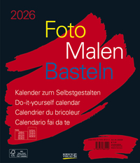 Foto-Malen-Basteln Bastelkalender schwarz groß 2026