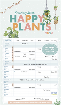 Familienplaner Happy Plants 2026