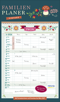 Familienplaner Vintage 2026