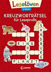 Leselöwen Kreuzworträtsel für Leseprofis - 2. Klasse (Rot)