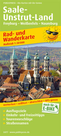 Publicpress Rad- und Wanderkarte Saale-Unstrut-Land, Freyburg, Weißenfels, Naumburg 1:50.000