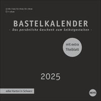 Premium-Bastelkalender schwarz klein 2025