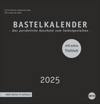 Premium-Bastelkalender schwarz mittel 2025