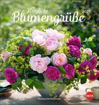 Herzliche Blumengrüße Postkartenkalender 2026