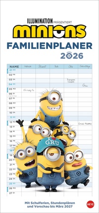 Minions Familienplaner 2026