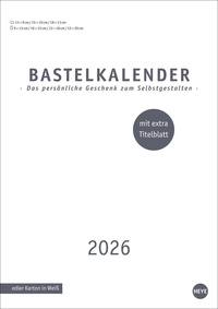 Premium-Bastelkalender weiß A4 2026