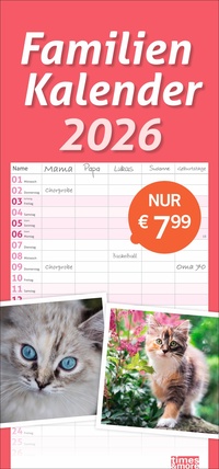 times&more Katzen Familienplaner 2026