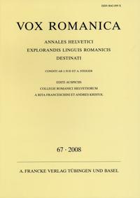 Vox Romanica 67 (2008)