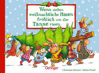 Wenn sieben weihnachtliche Hasen fröhlich um die Tanne rasen