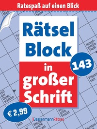 Rätselblock in großer Schrift 143