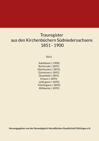 Trauregister aus den Kirchenbüchern Südniedersachsens 1851 - 1900