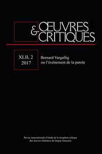 OEUVRES & CRITIQUES, XLII, 2 (2017)