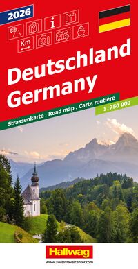Hallwag Strassenkarte Deutschland 2026 1:750.000