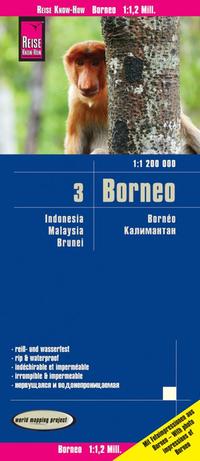 Reise Know-How Landkarte Borneo (1:1.200.000): Kalimantan, Sabah & Sarawak, Brunei - Indonesien 3