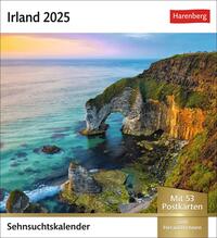 Irland Sehnsuchtskalender 2025 - Wochenkalender mit 53 Postkarten