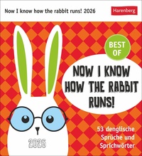 Now I know how the rabbit runs Postkartenkalender 2026 - 53 denglische Sprüche und Sprichwörter