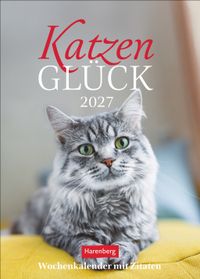 Katzenglück Wochenkalender 2027 - mit Zitaten