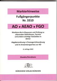 ABGABENORDNUNG & FGO Dürckheim-Markierhinweise/Fußgängerpunkte für das Steuerberaterexamen: Dürckheim'sche Markierhinweise