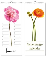 Geburtstagskalender Floral Art - immerwährend - (19 x 48)