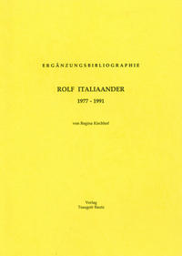 Ergänzungsbibliographie Rolf Italiaander 1977-1991