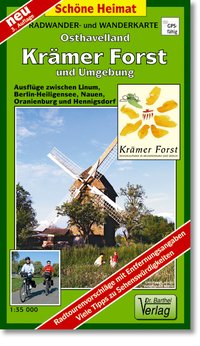 Radwander- und Wanderkarte Osthavelland, Krämer Forst und Umgebung