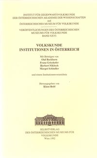Volkskunde - Institutionen in Österreich