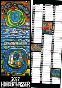 Hundertwasser Streifenkalender Art 2027