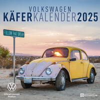 arti promotion - Volkswagen Käfer Kalender 2025 Broschürenkalender, 30x30cm, Kalender mit verschiedensten Abbildungen vom VW Käfer, mit Bucket List und internationalen Feiertaqgem, mit Aufhänger