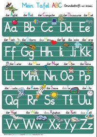 Mein Tafel-ABC in Grundschrift mit Artikeln