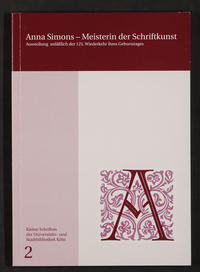 Anna Simons, Meisterin der Schriftkunst (1871-1951)