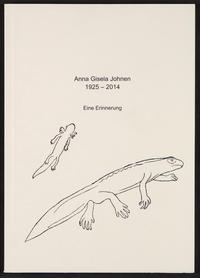 Anna Gisela Johnen 1925 - 2014: eine Erinnerung.
