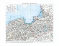 Historische Karte: Provinzen WESTPREUSSEN und OSTPREUSSEN im Deutschen Reich - 1897 [gerollt]